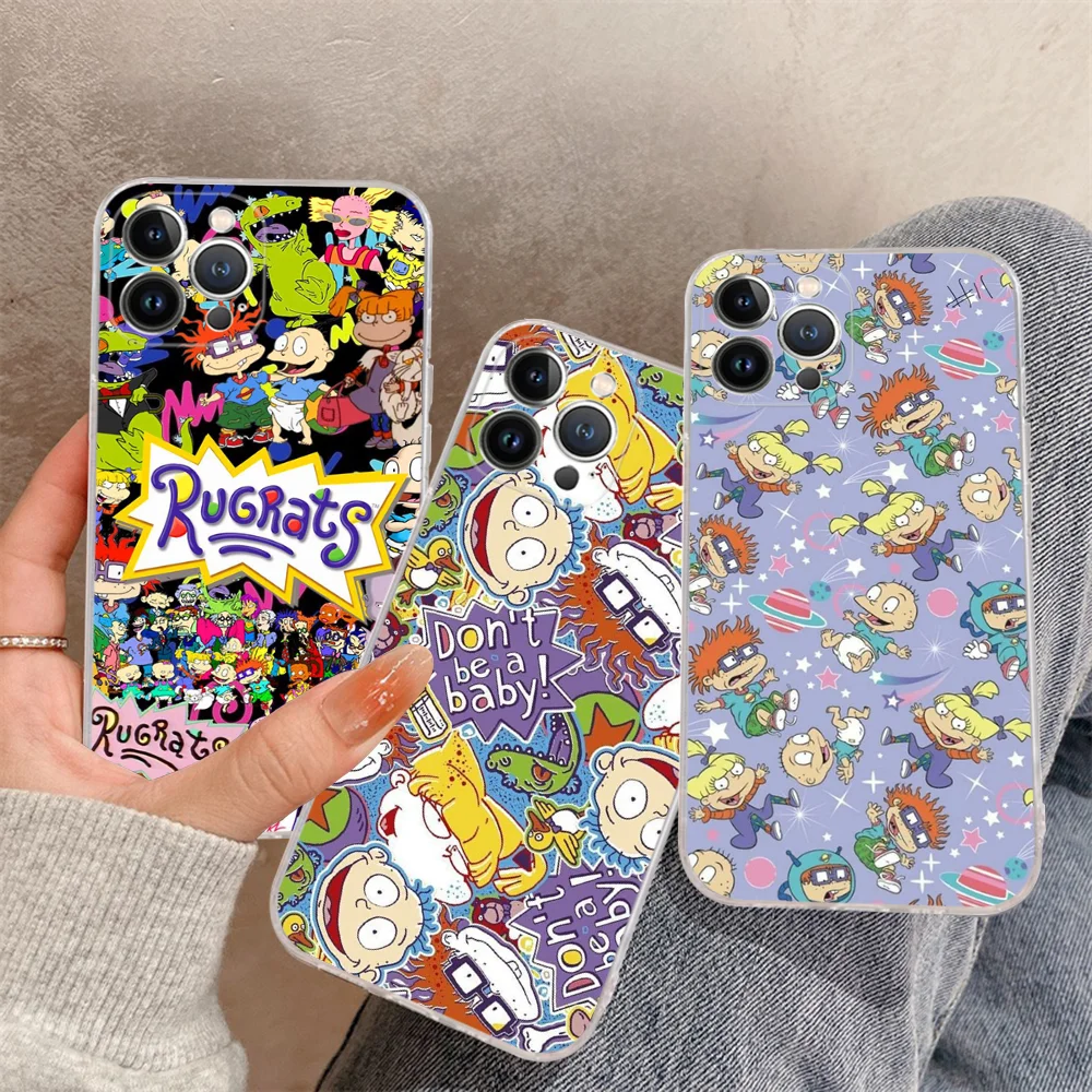 Cartoon Funny R-Rugrats Phone Case Silicone Soft For Iphone 16 15 14 13 12 11 Pro Mini XS MAX Plus X Cover