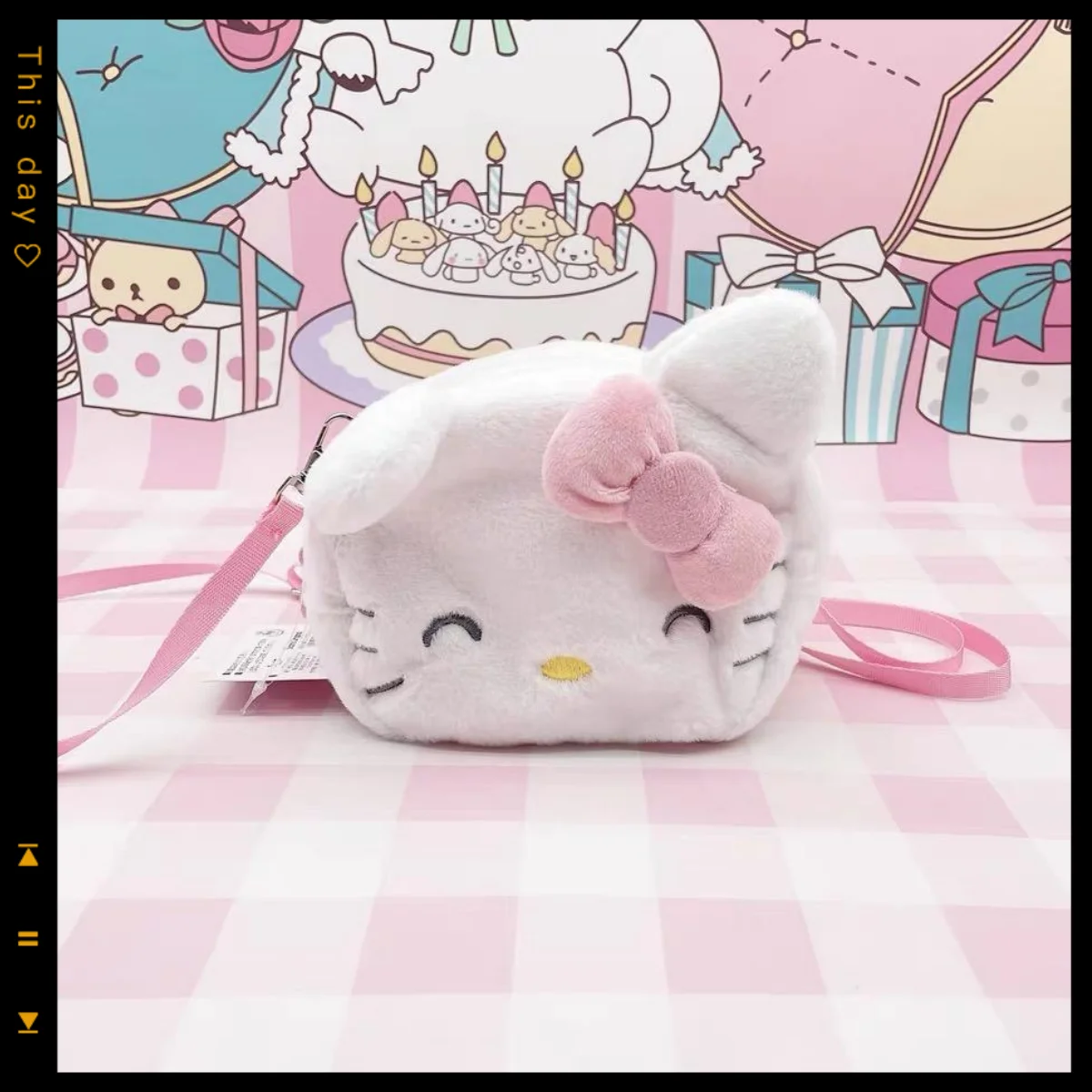 

kawaii sanrio crossbody bag anime merchandise kuromi hello kitty cute my melody birthday smile women's wallets and handbags