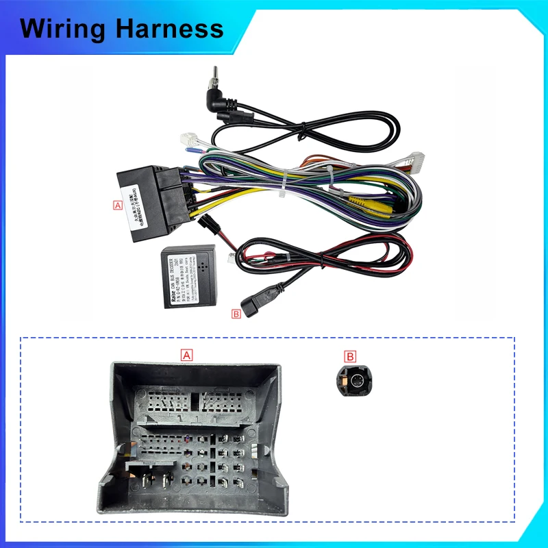 For VW Volkswagen Golf 7 2014-2020 touran Passat skoda Car Radio GPS MP5 Stereo Android Player Power Cable Canbus Wiring Harness