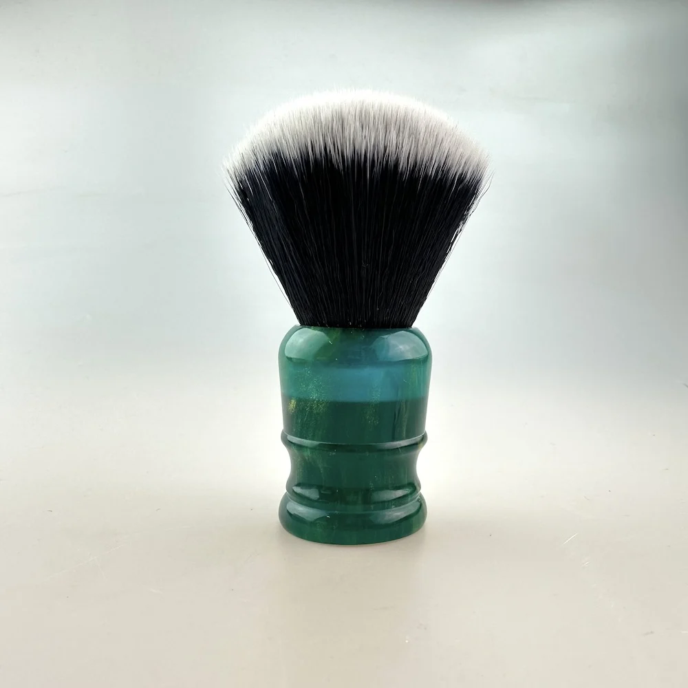 FS-26mm G3 FAN Synthetic Fiber Shaving Brush,Green Flow Gold Handle,Berber Daily Use,Best Gift for Men,Wet Shaving