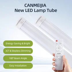 Remote Control Dimming LED Lamp Tube 220V Adjustable Brightness Lighting Strip 110V LED Kitchen Cabinet Tricolor Led Lights Tube