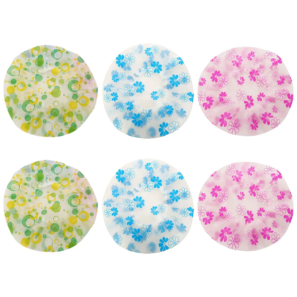 

10Pcs Waterproof Shower Caps High Quality Material Elastic Bathing Hats Thicken Bath Caps For Home Travel Outdoor Mixed Color