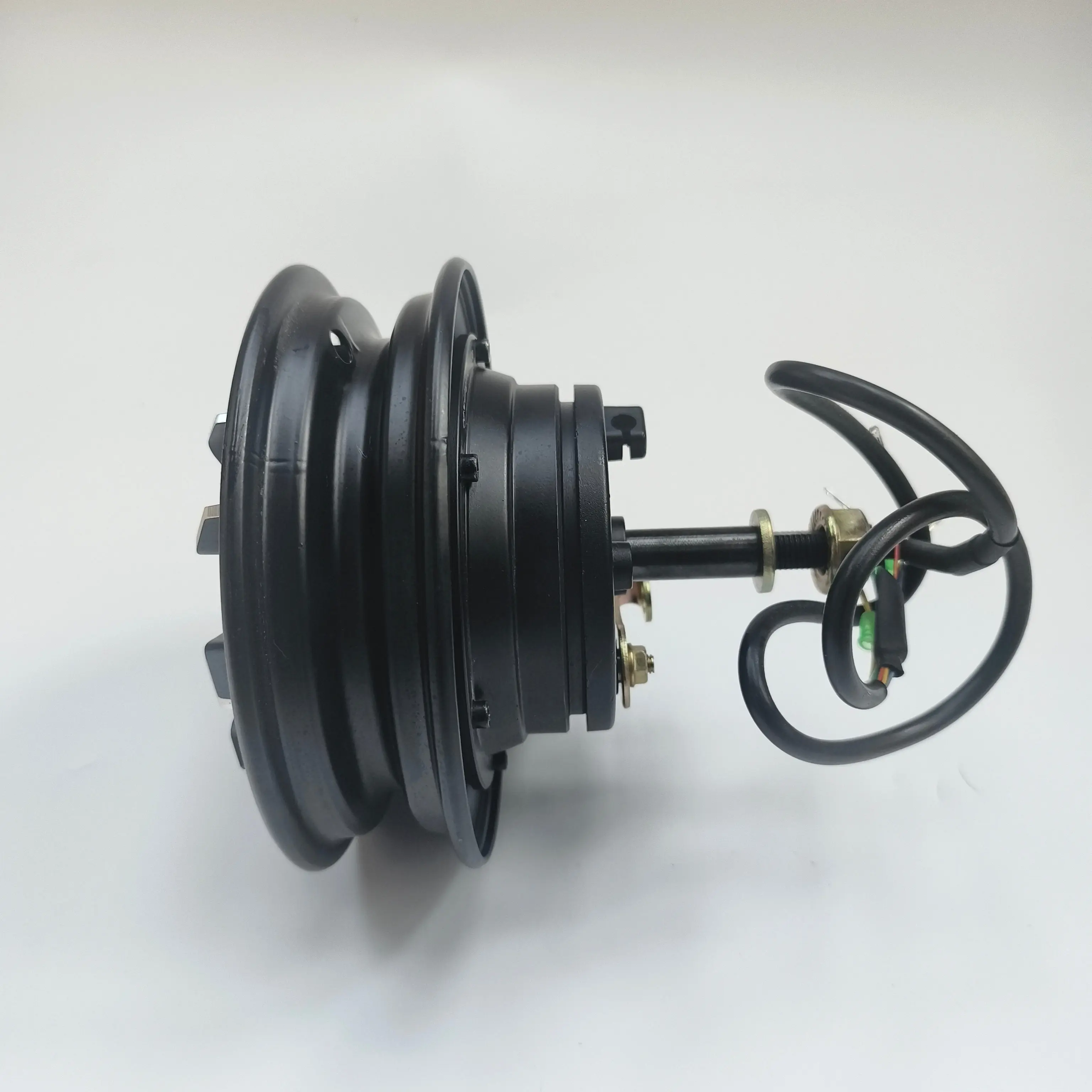 10 Inch Single-Side Shaft Brushless Hub Motor – Drum Brake Wheel for Elderly Tricycle, 350W 36/48V, Mobility Scooter Replacement