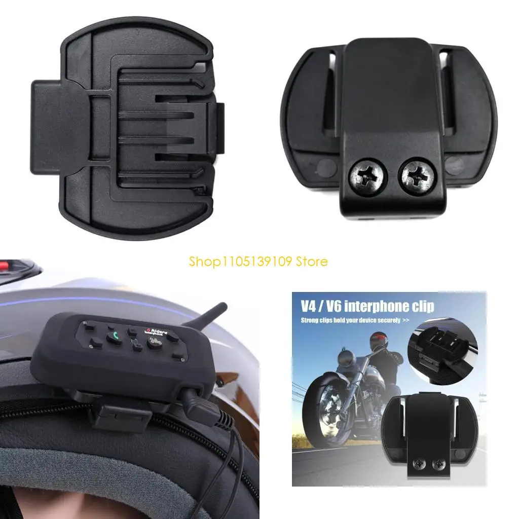 P5ED Motorcycle Bluetooth-compatible Helmet Intercom Clip Mounting Bracket for V4