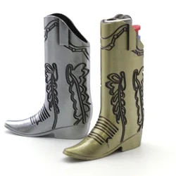 Retro Boots Metal Lighter Case Cover Shell Holder For Bic Lighters Sleeve J5 J6 Type Without lighter