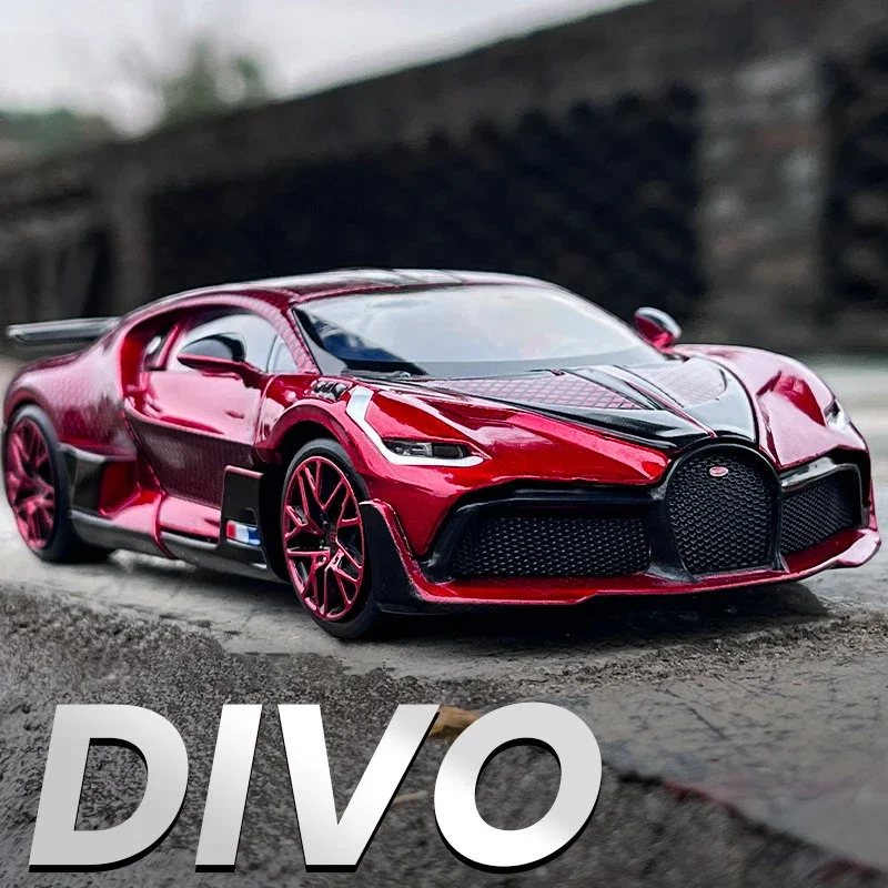 

1:32 Bugatti DIVO Supercar Diecasts & Toy Vehicles Metal Car Model Shock absorber Sound Light Collection Car Toys Gift