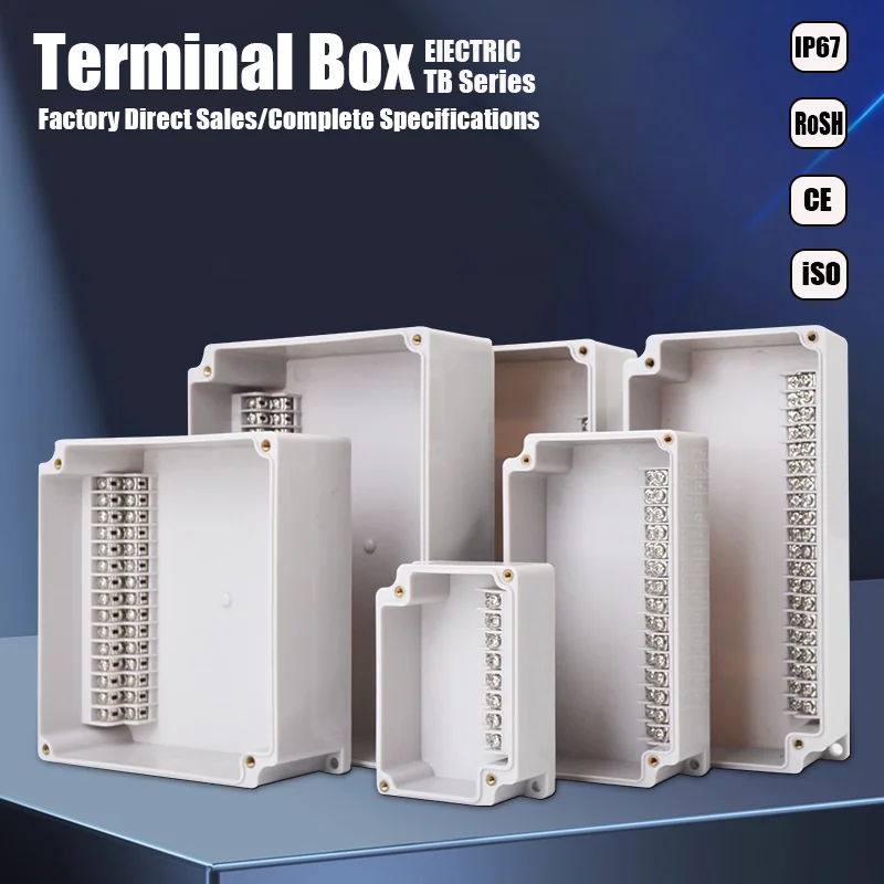 

Customized Outdoor Plastic Distribution Enclosure Case Waterproof Terminal Junction Box Home Monitor Electric Cable Branch Box