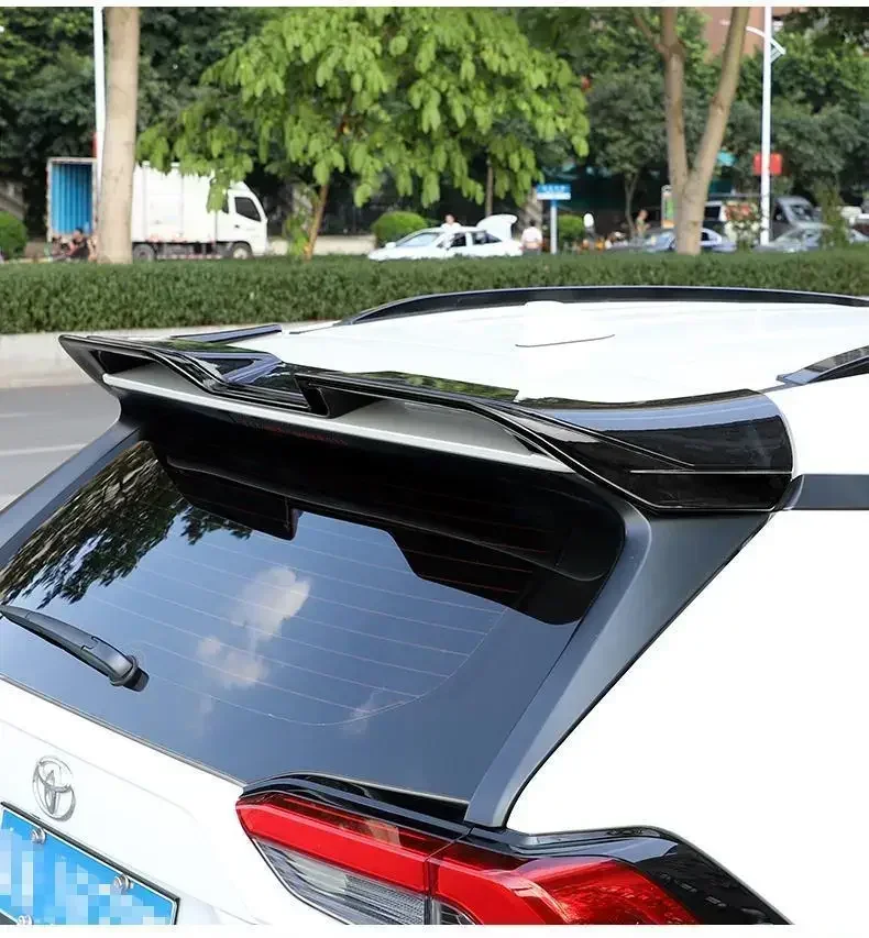 Black Red White Carbon Look Painted High Quality  ABS Spoiler Wing For 2020 2021 2022 2023 2024 Toyota Rav4 4