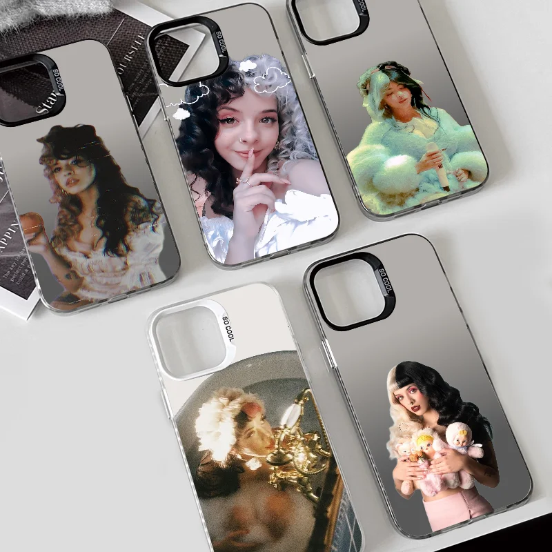 Singer M-Melanie M-Martinez Phone Case Phone Case IMD color silver shell For iPhone 16 15 14 13 12 11 Pro Max Plus