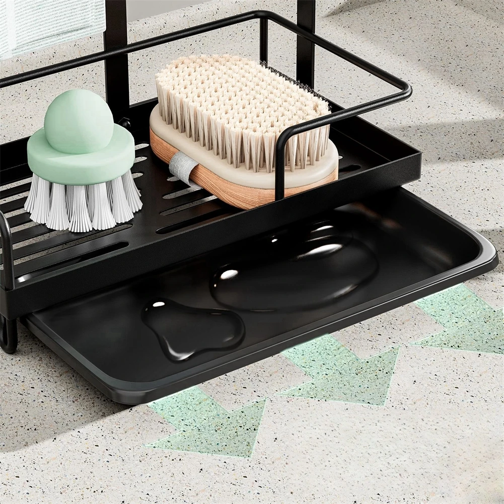 Multifunctional Kitchen Sink Holder for Sponges and Soap Dispensers Mess Free Storage Solution for Kitchen and Bathroom