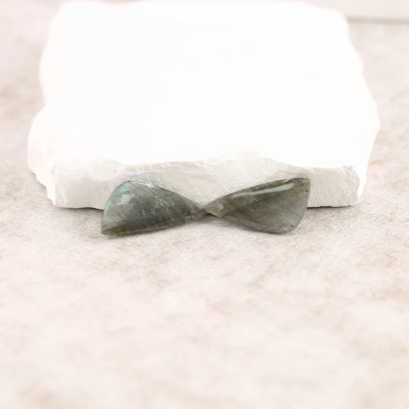 B&F Labradorite Earring Beads, Handmade Natural stones beads, Polished Stones for jewelry Making Supplies