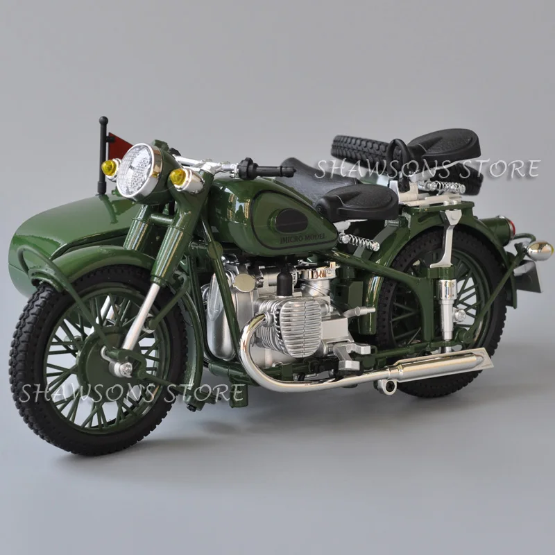 

Литая под давлением модель игрушки R75, миниатюрная копия мотоцикла с коляской со звуком и светом, миниатюрная копия