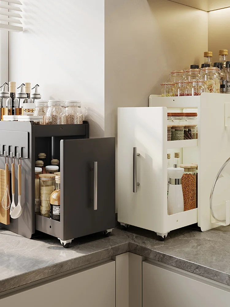 Nuevo Organizador de Cocina Estrecho y Multicapa Antipolvo para Aceite, Sal, Salsa de Soja, Vinagre y Condimentos