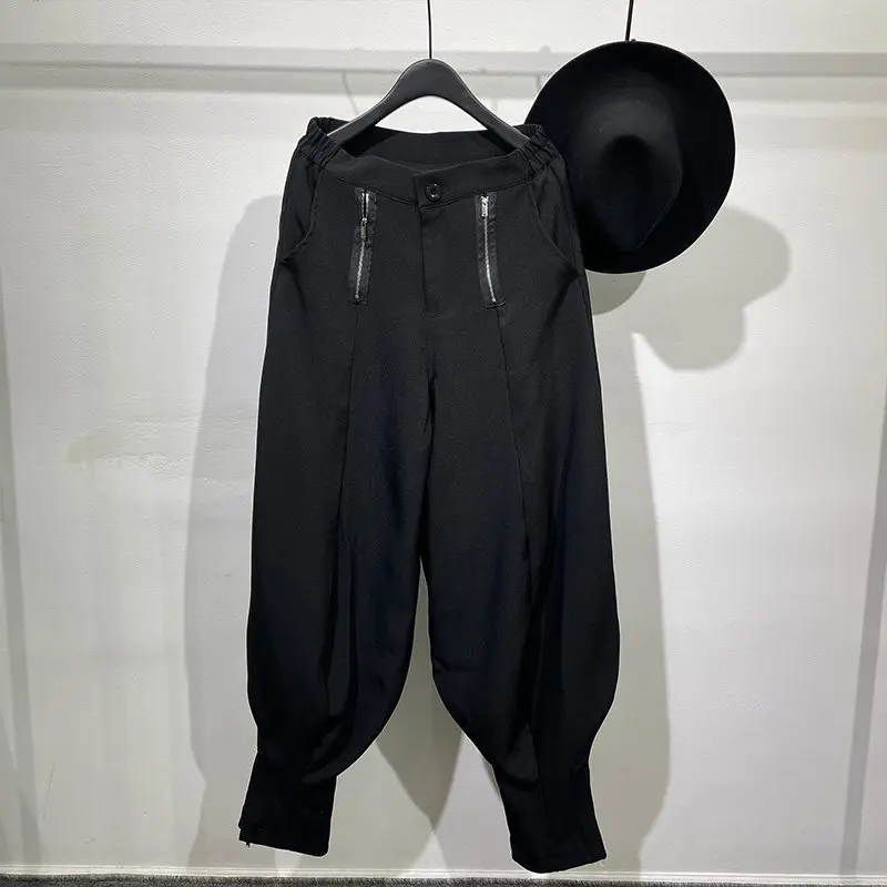 Avant-Garde Autumn and Winter Dark Fashionable Men's Loose Ankle-Tied Pants Designer Casual Fashionable Retro Bloomers