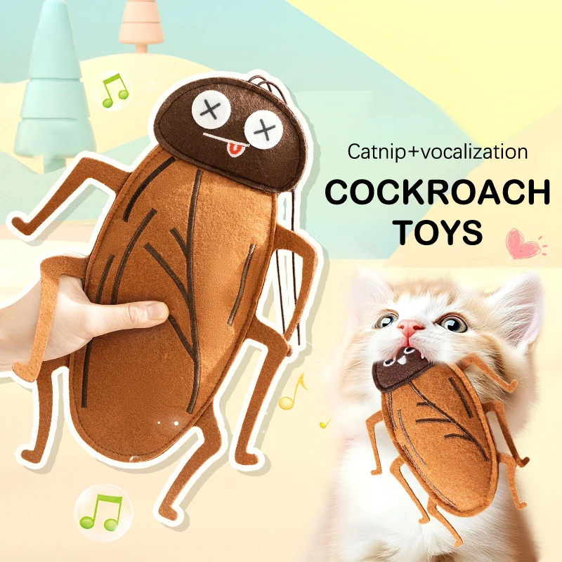 

1pc Creative Simulated Cockroach Spider Catnip Cat Toys Strange Insect Series Catnip Cat Toys Pet Relief Artifact Pet Supplies