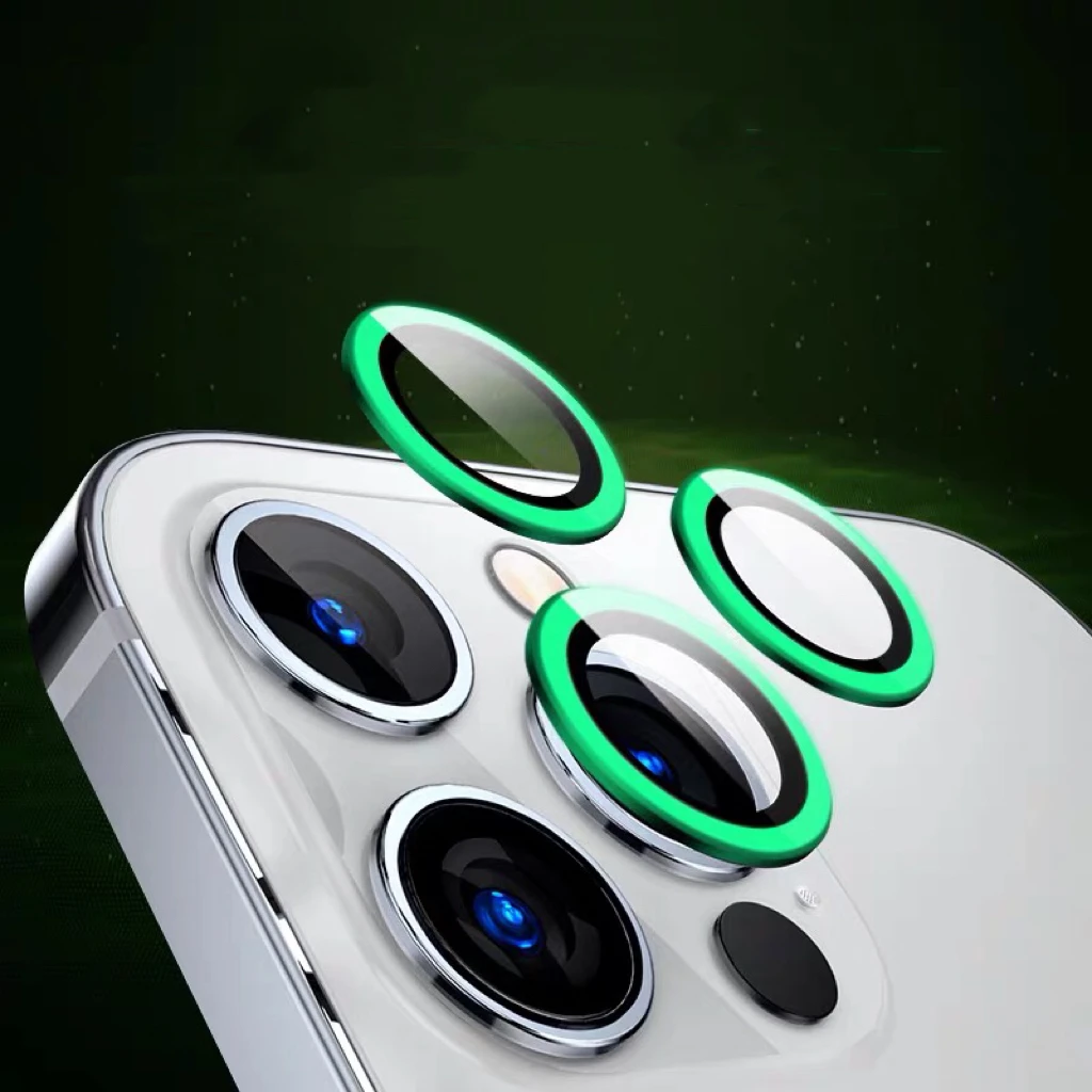 uminous Ceramic Camera Protector Film For IPhone 14 13 12 11 15 Pro Max 14 Plus 12 13 Mini  Ring Tempered Glass Glowing Cap