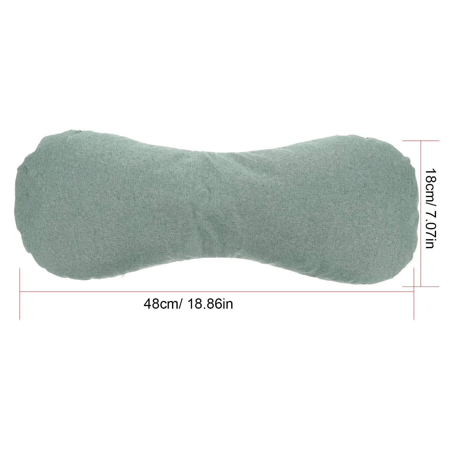 وسادة من خشب الشيح لدعم الرقبة، قماش كتان صيفي لتخفيف عنق الرحم، تصميم مريح للنوم والاستخدام القطني
