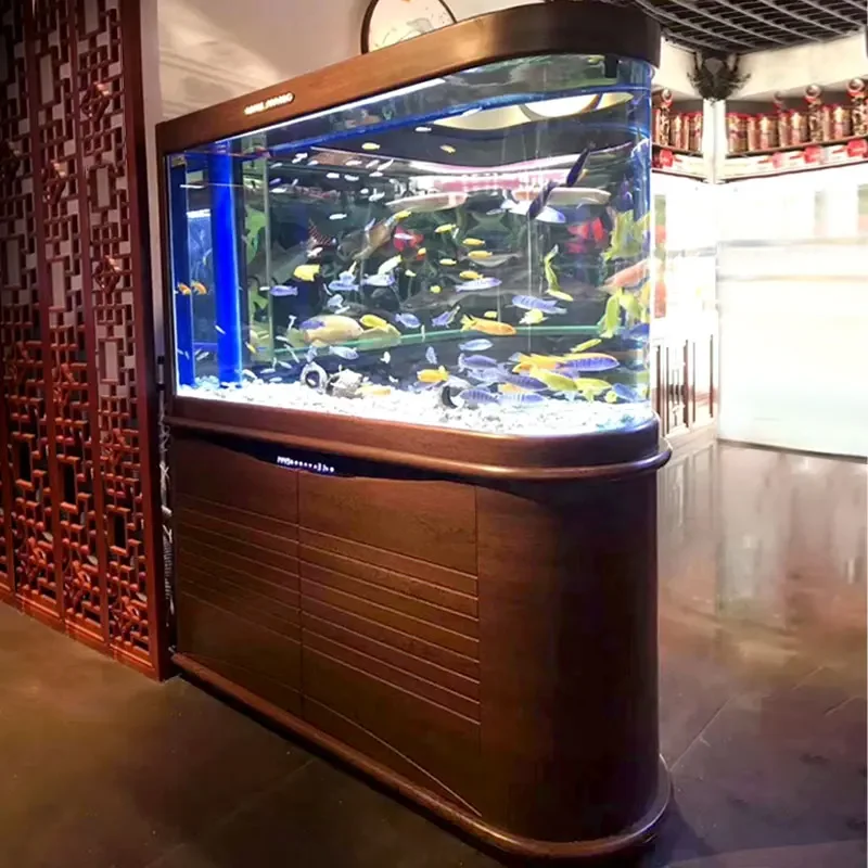 

Screen Fish Tank Aquarium Living Room Double-Sided Hallway Partition Large Change Water Ecological Bullet Fish Tank