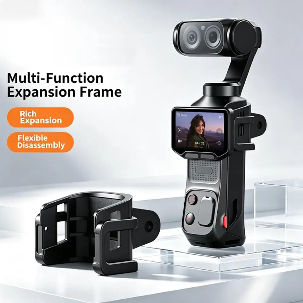 For Insta360 Luna Ultra Expansion Frame Built-In Wind Noise Reduction Dual Cold Shoe Expansion Quick Release Bracket Accessories