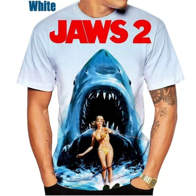 2023 Men/Women Shark 3D Print T Shirt Horror Movie Jaws Tshirt  Hip Hop Streetwear Tee Cool Clothes Tops