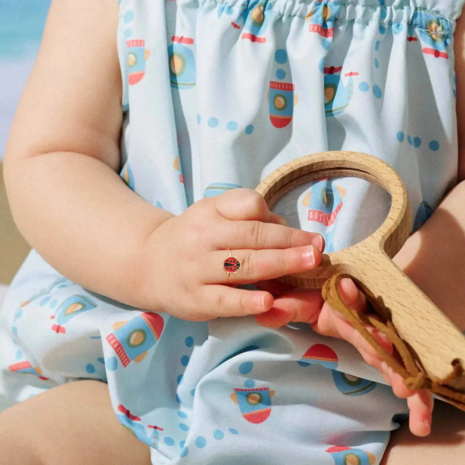 Red Enamel Drip Ring Cute Opening Adjustabl Ring For Baby Children Girls Boy, Waterproof Finger Jewelry For Birthday Gift