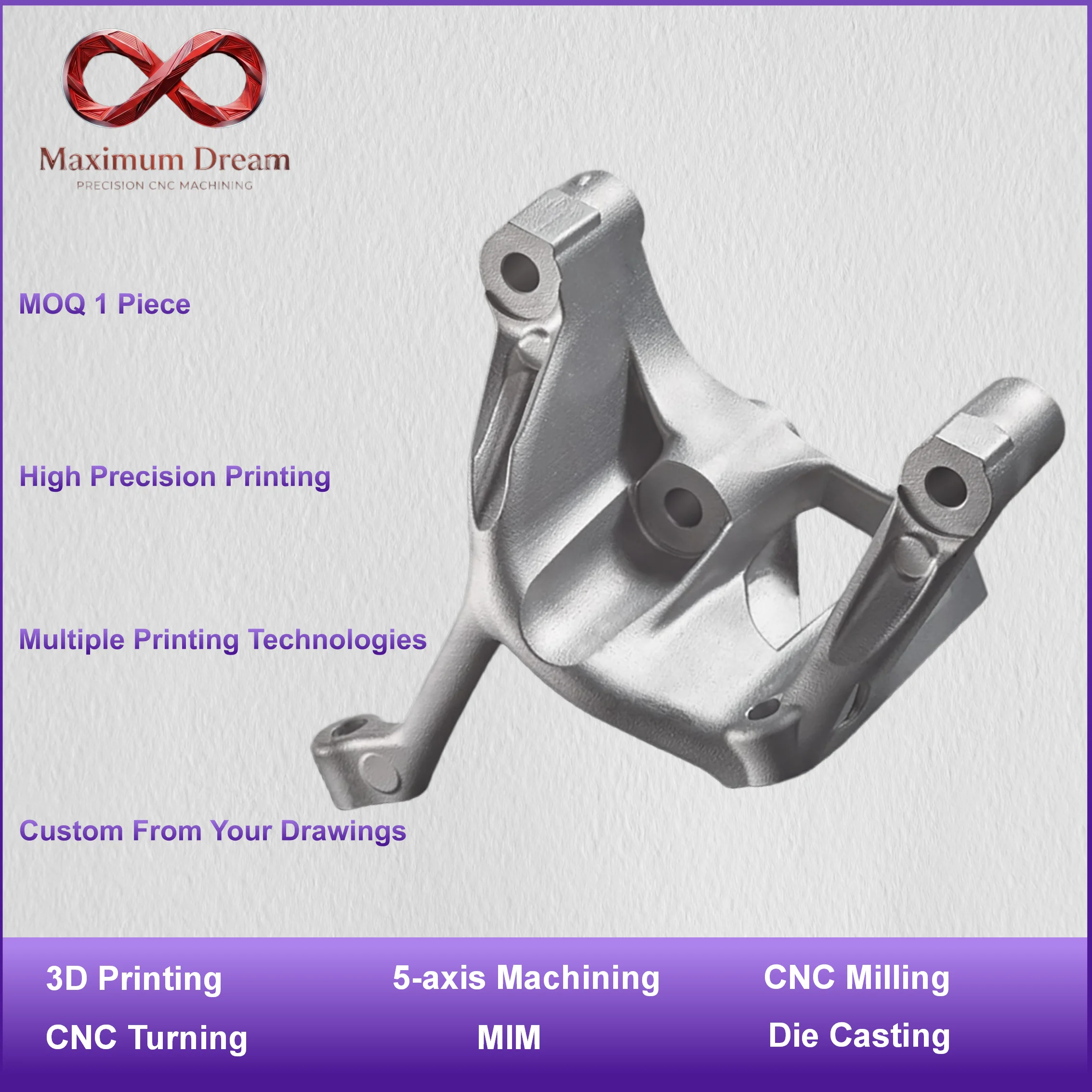 Custom Metal 3D Printing Service, Stainless Steel 316L, Aluminum, Titanium Alloy TC4, High Precision Rapid Prototype Custom Indu