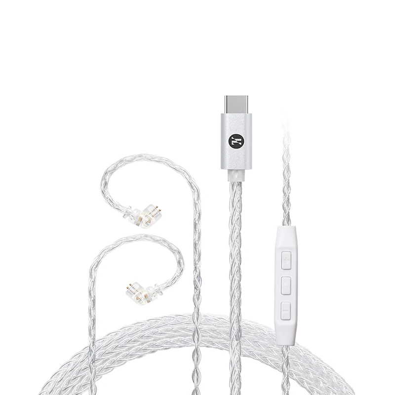 JCALLY TC30 PRO TYPE C Digital Audio CX31993 Silver-Plated Headphone Upgrade Line MMCX QDC ZSN