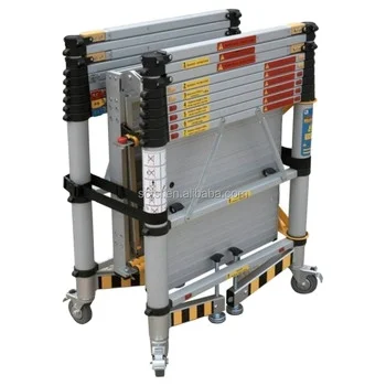 شهادة CE تسلق المحمول تلسكوبي سقالة برج الألومنيوم البناء المنزلي للبيع