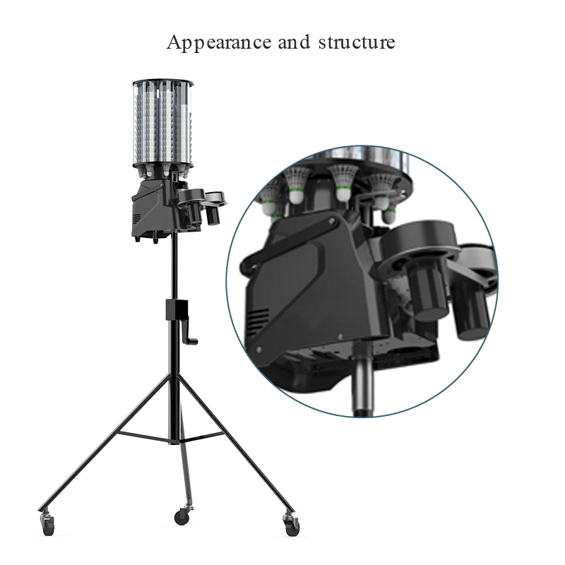 PUNSUN Best Seller Easy Control Automatic Badminton Shuttlecock Feeder Machine for Home Training