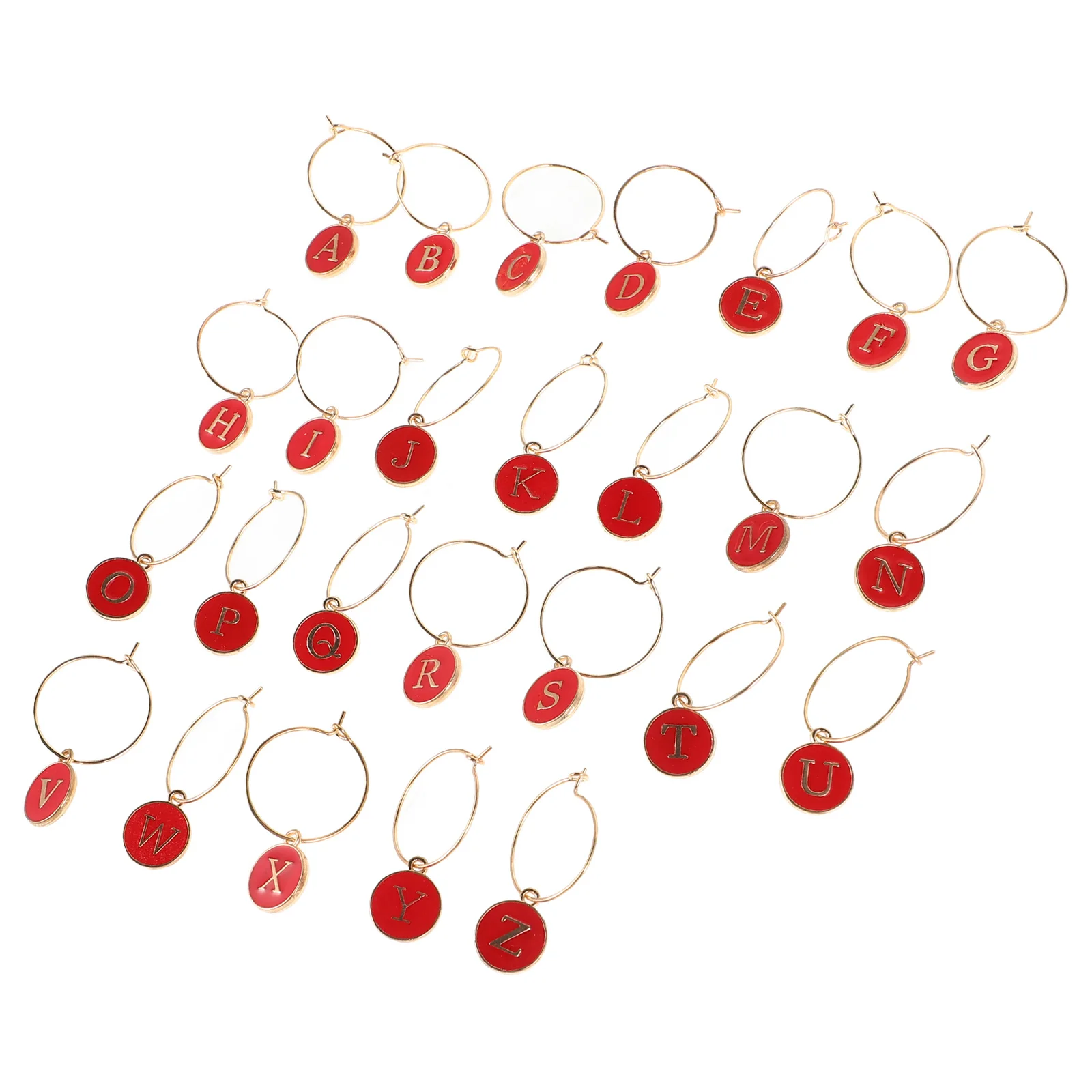 

26Pcs Alphabet Wine Charms Markers English Letters Hanging Wine Glass Tags Party Drink Markers Reusable Party Supply