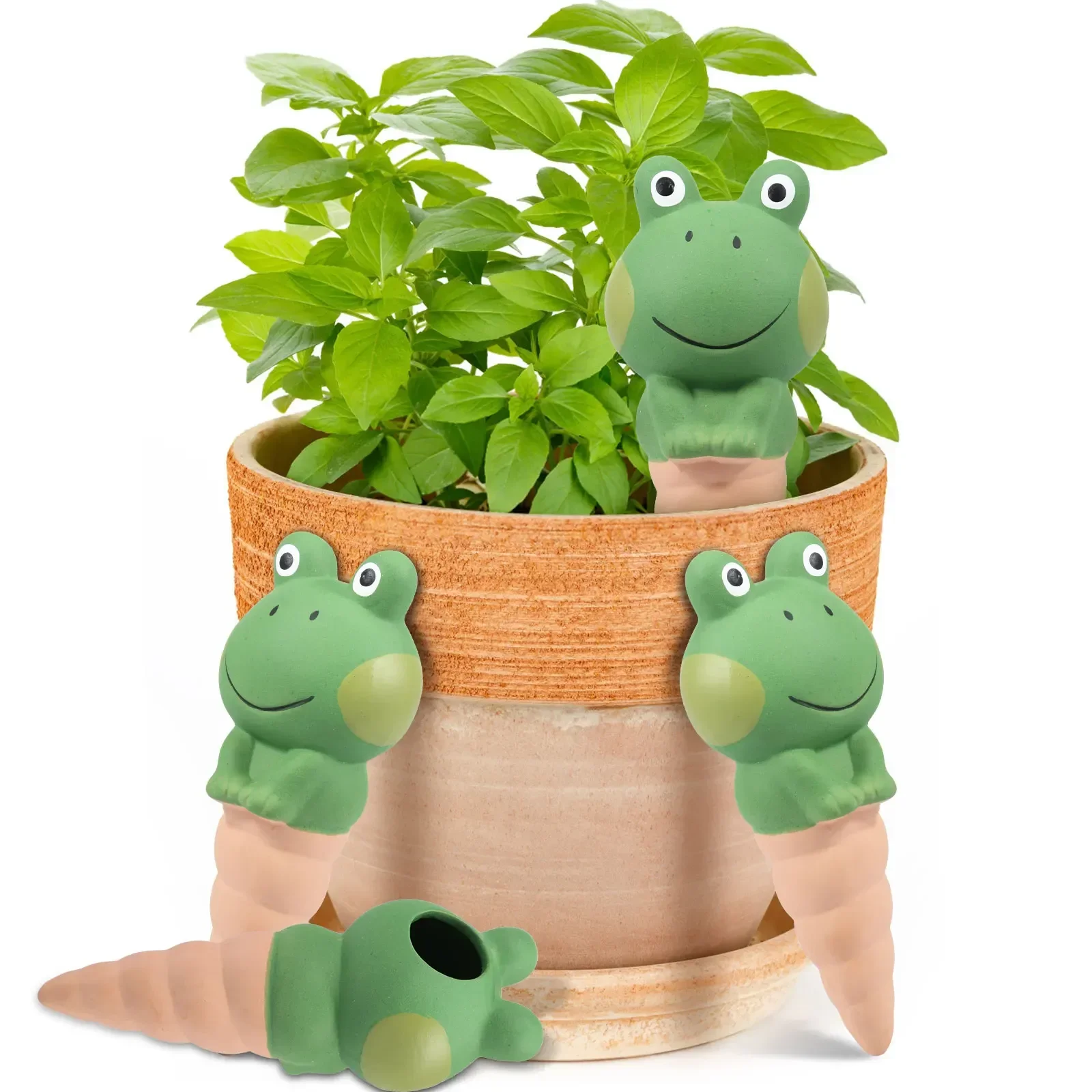 

Self Watering Spikes 4 Packs Frog Shaped Plant Watering Devices Efficient Automatic Irrigation Spikes Lazy Self Watering Stakes