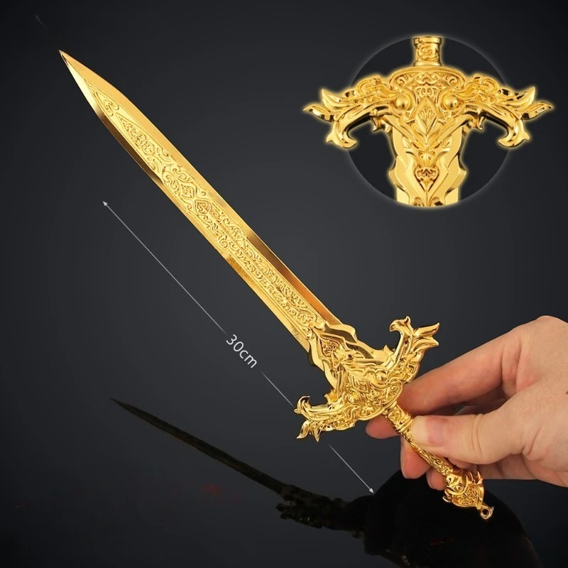 30 cm/11.81 pouces création des dieux douze épées divines périphériques Ji Fa Xuan Yuan épée alliage arme modèle métal jouet Collection