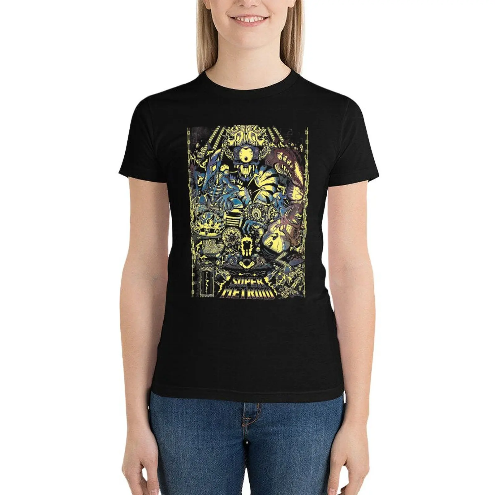 

Super Metroid Legacy - Type C T-Shirt summer tops summer top Female clothing tops for Women