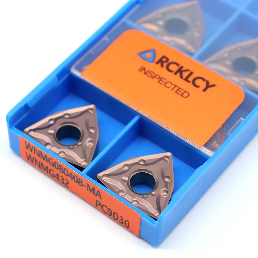10PCS WNMG080404 WNMG080408 MA PC9030 Cao Chất Lượng Carbide Chèn Công Cụ Chuyển Bên Ngoài Chèn CNC Sau Này Công Cụ