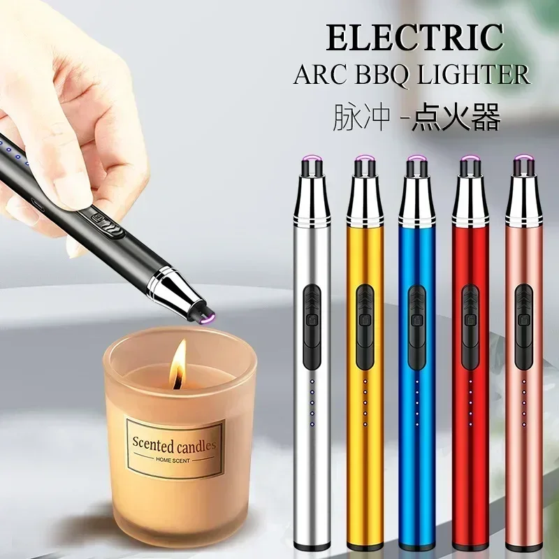 Kitchen Lighter Electric USB Lighters Windproof Arc Igniter Gas Stove Candle Outdoor Rechargeable Plasma Electronic Metal Tools