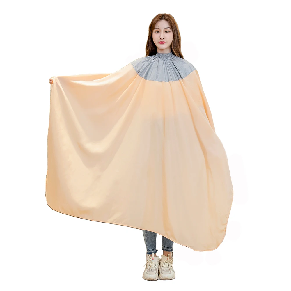 

Patchwork Design Hairdressing Cape Salon Waterproof Adult Hair Apron Elastic Closure Barber Hairdresser Cloth No Stick Hair 1736