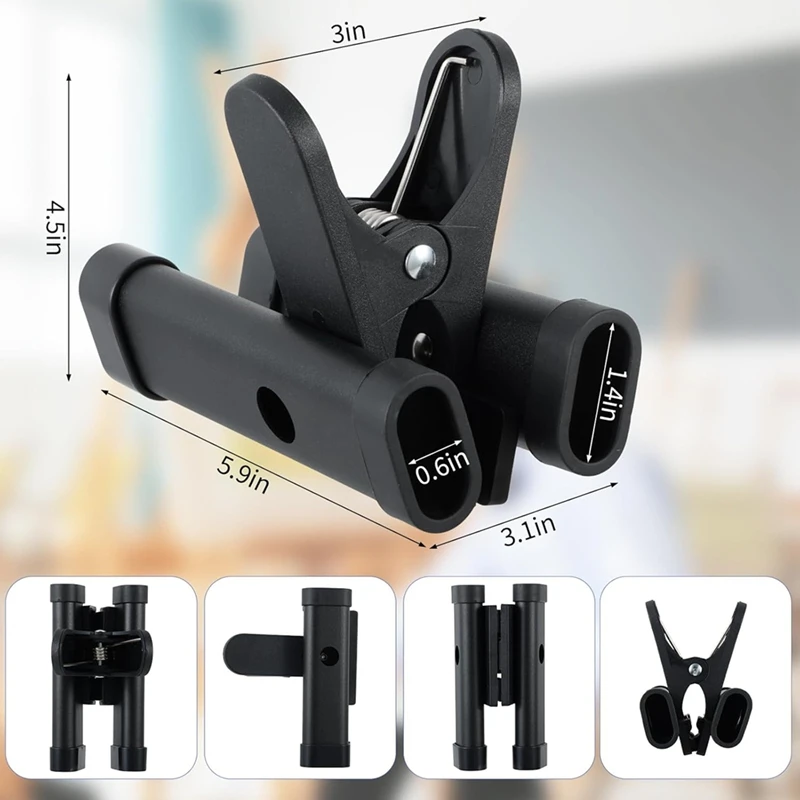 

Easel Brush Clip with Twistable Copy Holder Clip,Paintbrush Holder Adjustable Foldable Paper-Copy Clips for Paint Brushe-A27R