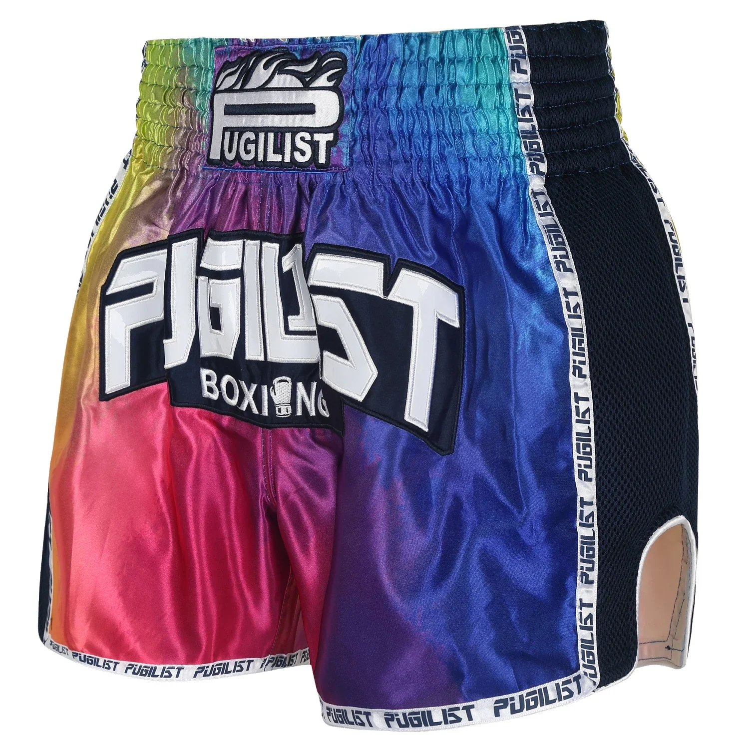 

PUGILIST P7 black muay thai shorts boxing fight short sport shorts embroidery quick-dry