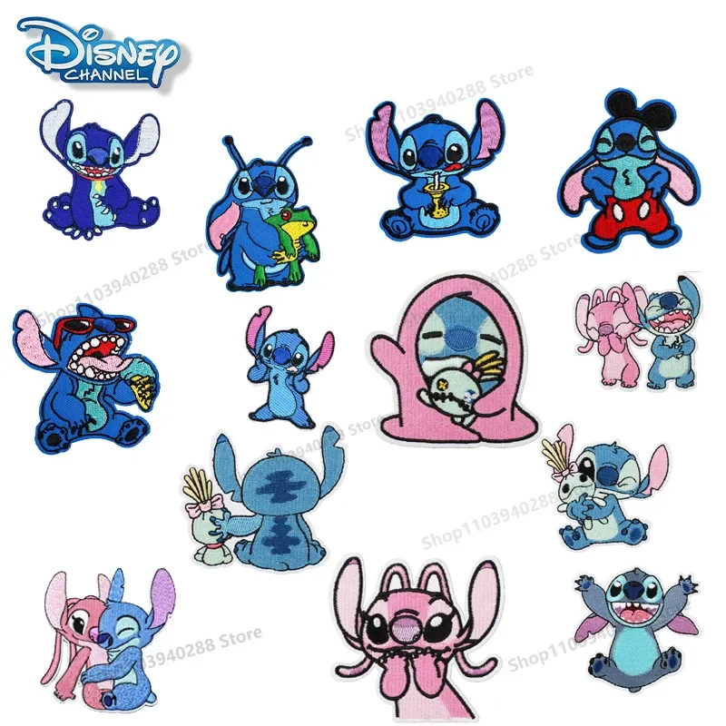 

Disney Stitch Stickers Cloth Patch Cute Cartoon Anime Creative Diy Children's Clothing Fashion Accessories for Kids Gifts