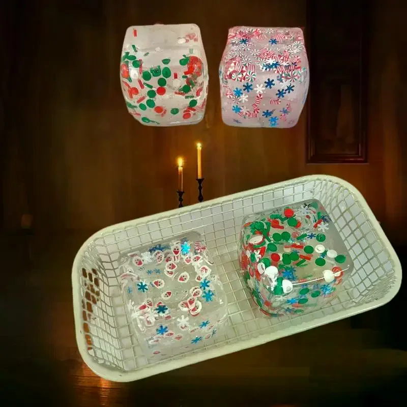 مكعب الإجهاد الإسفنجي من هوليداي تابا - لعبة فيدجيت حسية للأطفال والكبار هدية عيد الميلاد #2