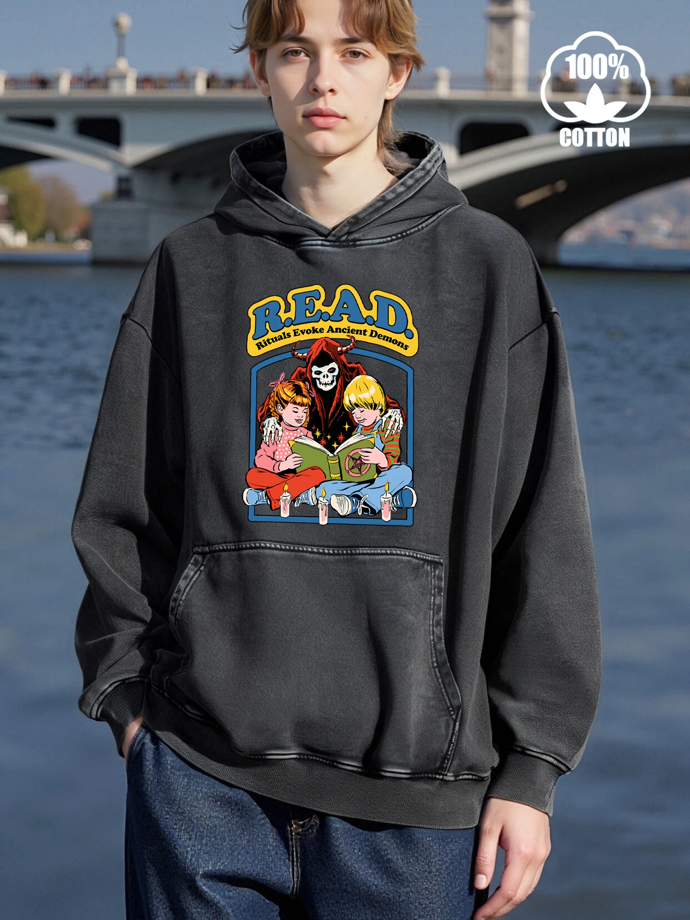 멋진 창의적인 흡연 조각 프린팅 후디 남성 캐주얼 스트리트 풀오버 가을 패션 스웨트셔츠 코튼 포켓 의류