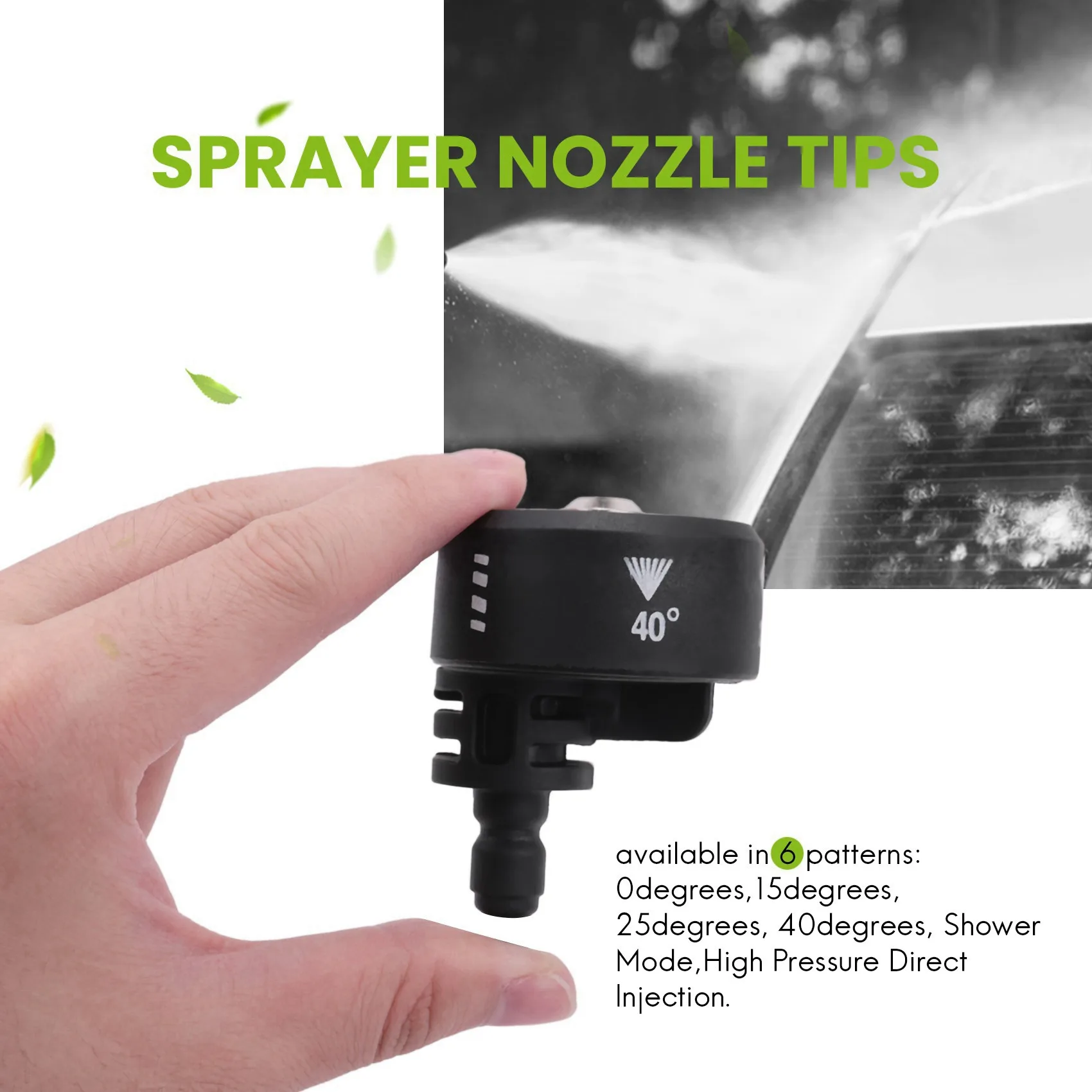 Unique 3X Plastic 6 In 1 Adjustable Nozzle For 1/4Inch High Pressure Cordless Washer Cleaner Water Gun Parts Hose Nozzle
