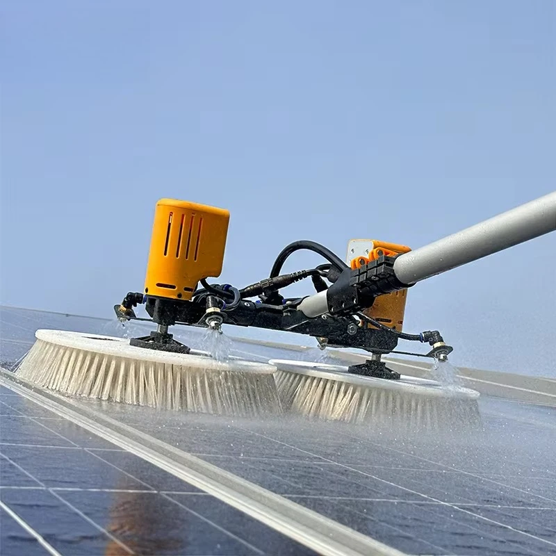 X4Double-head Brush Water Spray 220v 7.5m Solar Photovoltaic Panel Cleaning Robot Cleaning Equipment Roof Water Brush Power Tool