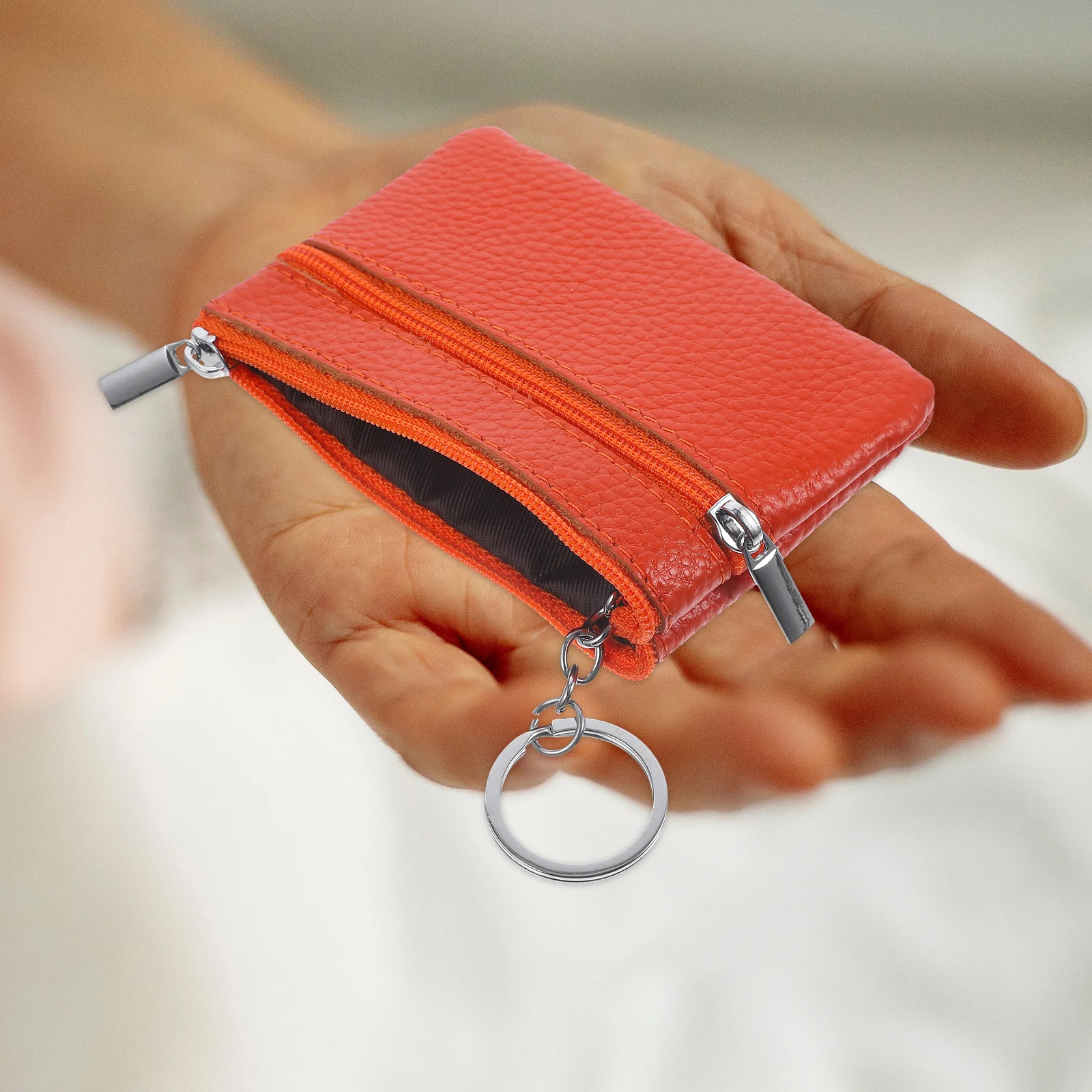 

Women Wallet Mini Coin Bag Keychain Zipper Purse Small Change Holder Stylish Practical Portable Zipper Purse