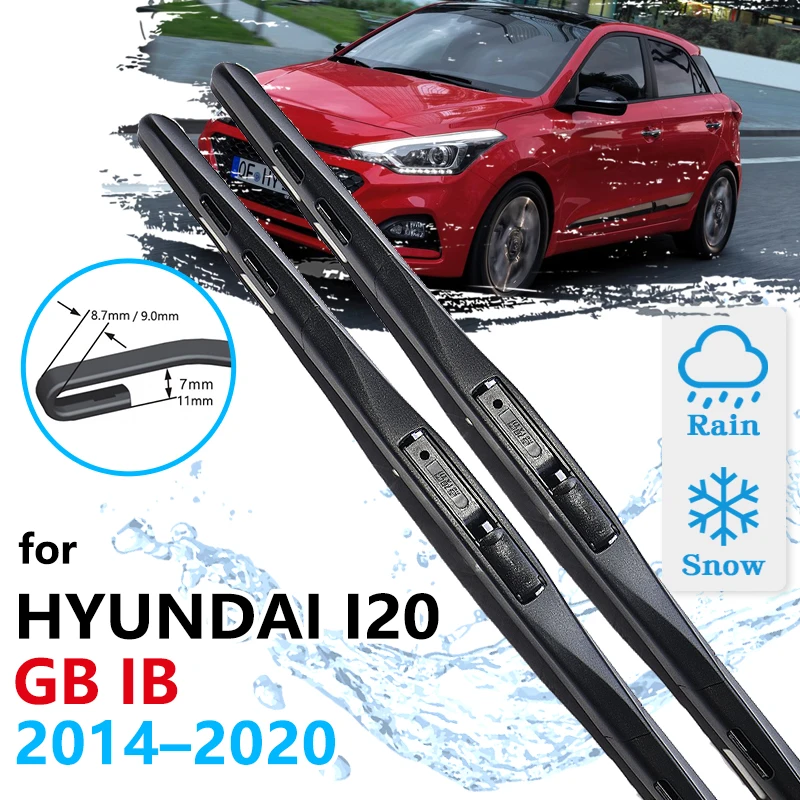 Car Front Wiper Blades For Hyundai I20 GB IB 2014 2015 2016 2017 2018 2019 2020 Active Windscreen Windshield Brushes Accessories