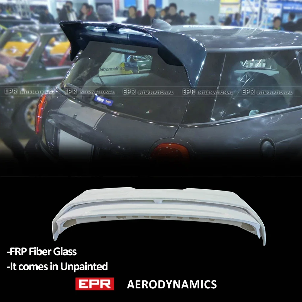 FRP Roof Spoiler For F56 Mini Cooper S DAG Style Unpainted Fiber Glass Rear Wing 2PCS