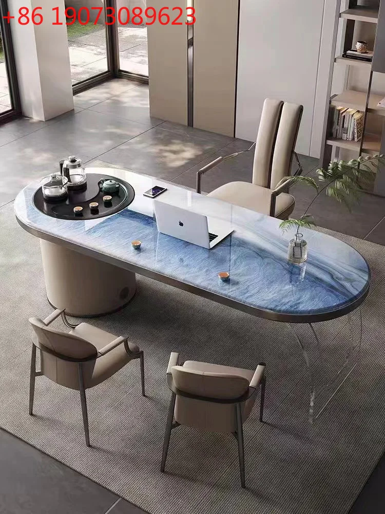 

Современный простой светильник, роскошная каменная тарелка, чайный столик, чайный столик, офисный супер камень