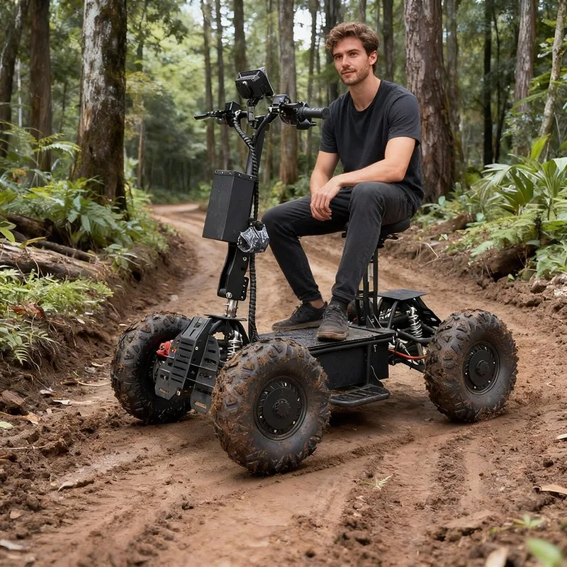 Contact Custom 60V Off-road Electric Four-wheel Scooter Double Drive Four-wheel Drive Electric Vehicle Outdoor Beach Car