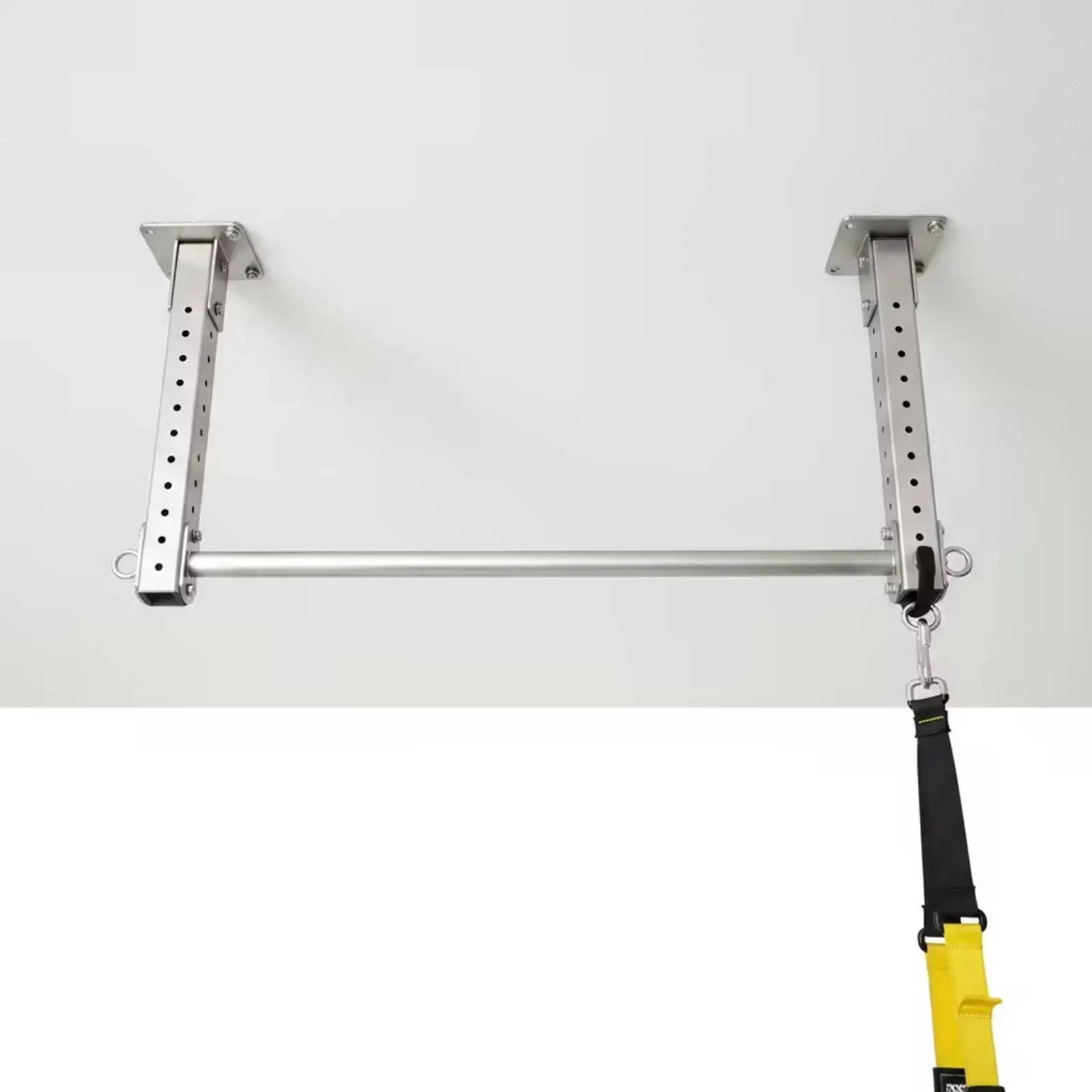 Heavy Duty Adjustable Ceiling Bar Stainless Pull-up Station Wall Mounted Gym Accessory for Training