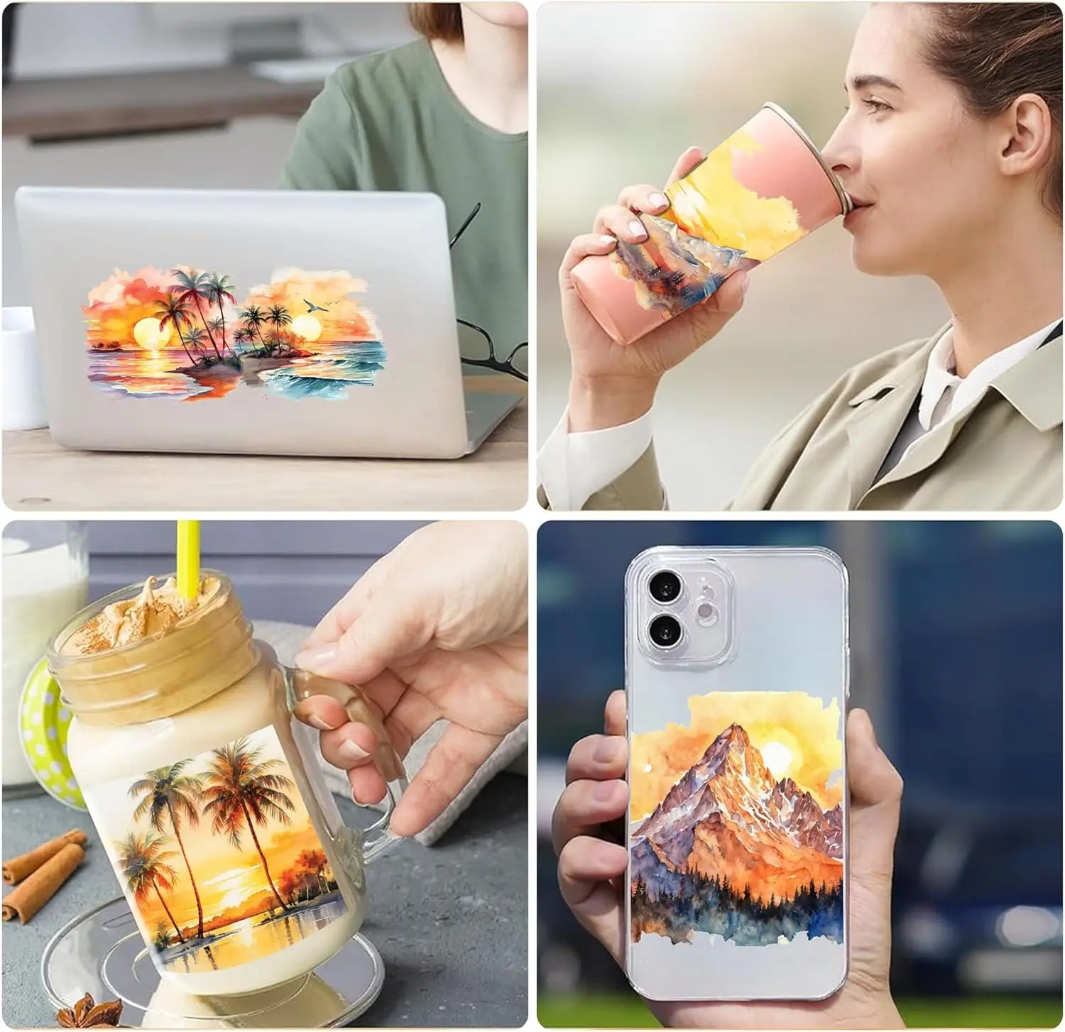 Cartoon UV DTF Cup Wrap cute gum Transfer Stickers For 16oz libbey Glass Can Tumbler Selfadhesive Waterproof Decals view 3